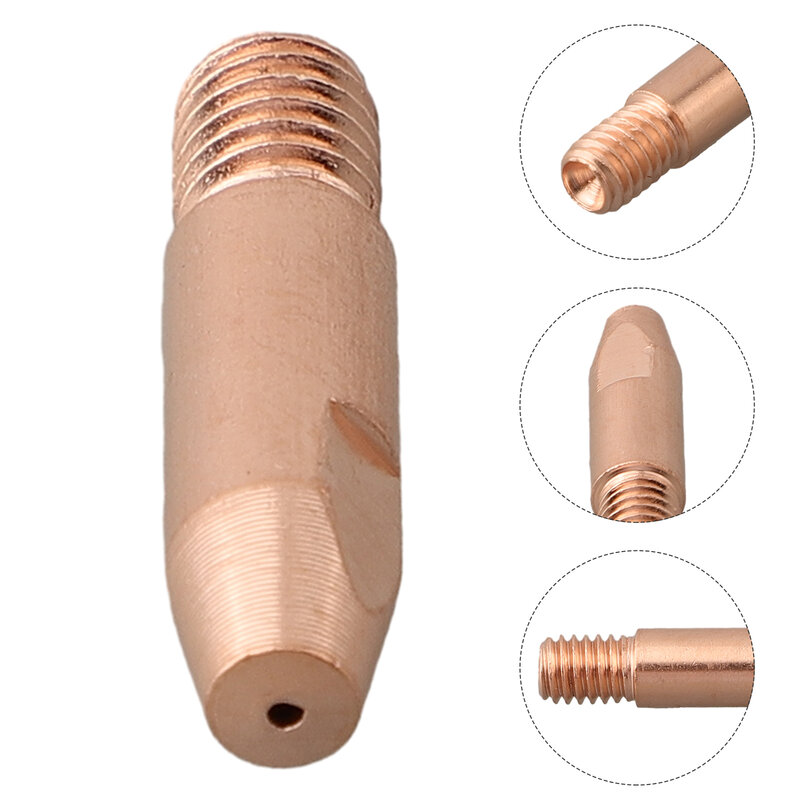 M6 0.8/1.0/1.2Mm M 6*28Mm Koperen Contactpunten Lassen Nozzles Voor 24kd Mig/Mag 25ak Lastoorts Tip M6 Voor Binzel Gas Mondstuk