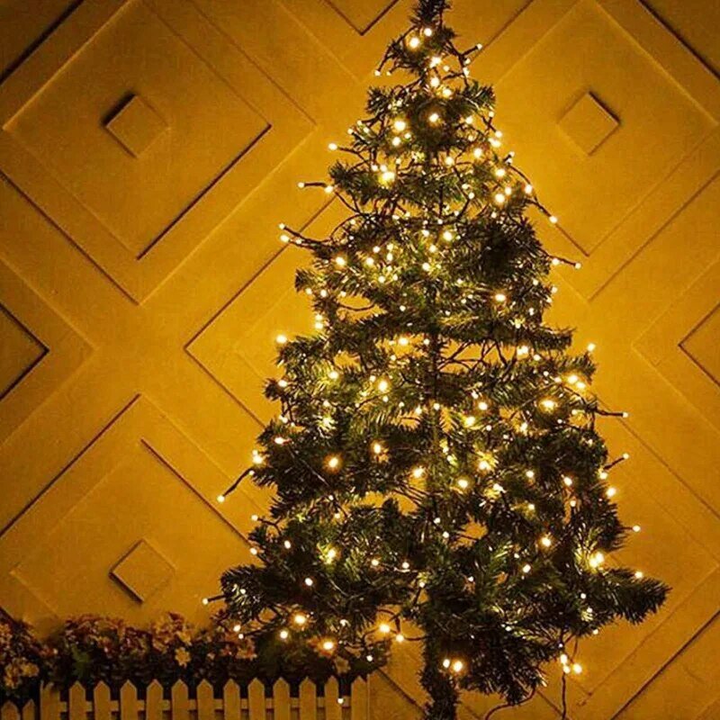 Tira de luces LED impermeables para exteriores, guirnalda para árboles de Navidad, fiesta de Navidad, decoración de boda, 10M, 20M, 24V, UE, EE. UU.