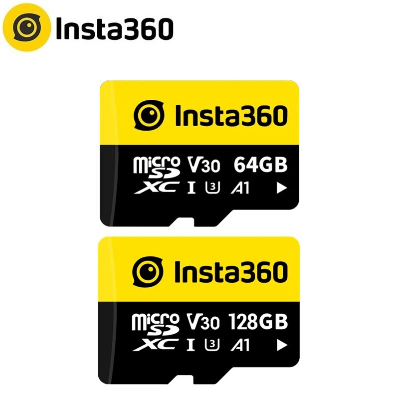 Insta360-Carte mémoire SD, 64 Go/360 Go, V30 A1, haute vitesse, pour Insta 128 Tage Bery ZanPro ONE X2 ONE RS / R X 3, accessoires d'origine