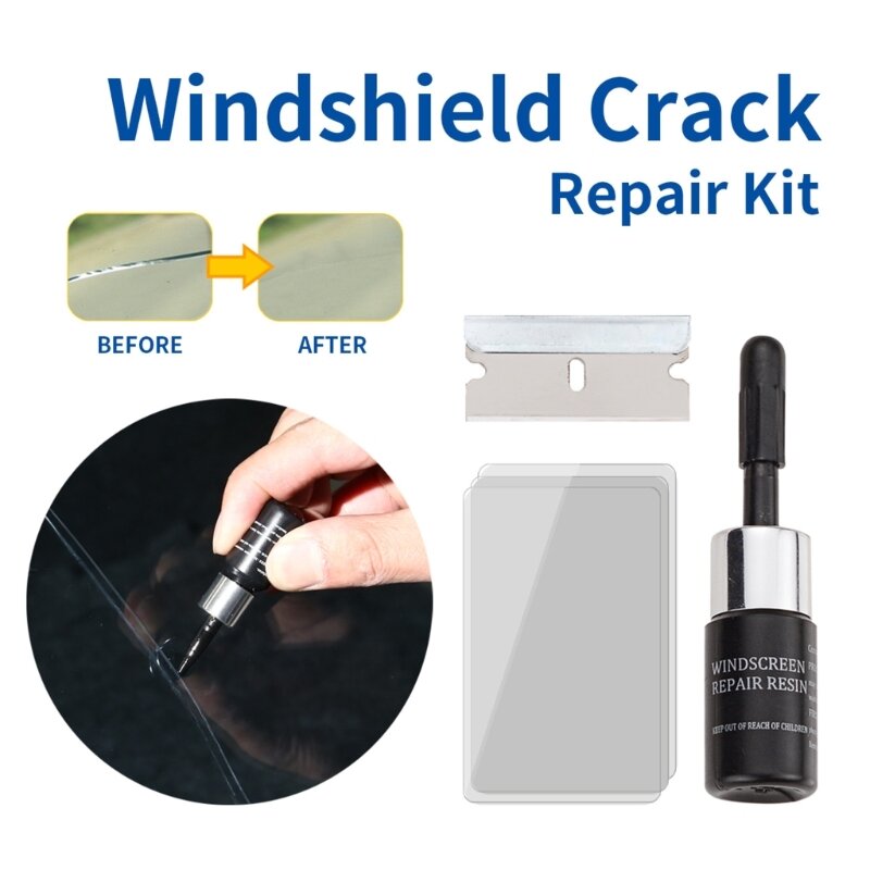 Upgraded Window Glass Cracked Scratch Repair Windshield DIY Tools 3ML Dropship