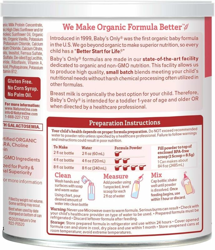 Não-OGM USDA Organic Clean Label Project verificado, Sensibilidade à Lactose, 12,7 Onça, Embalagem de 6