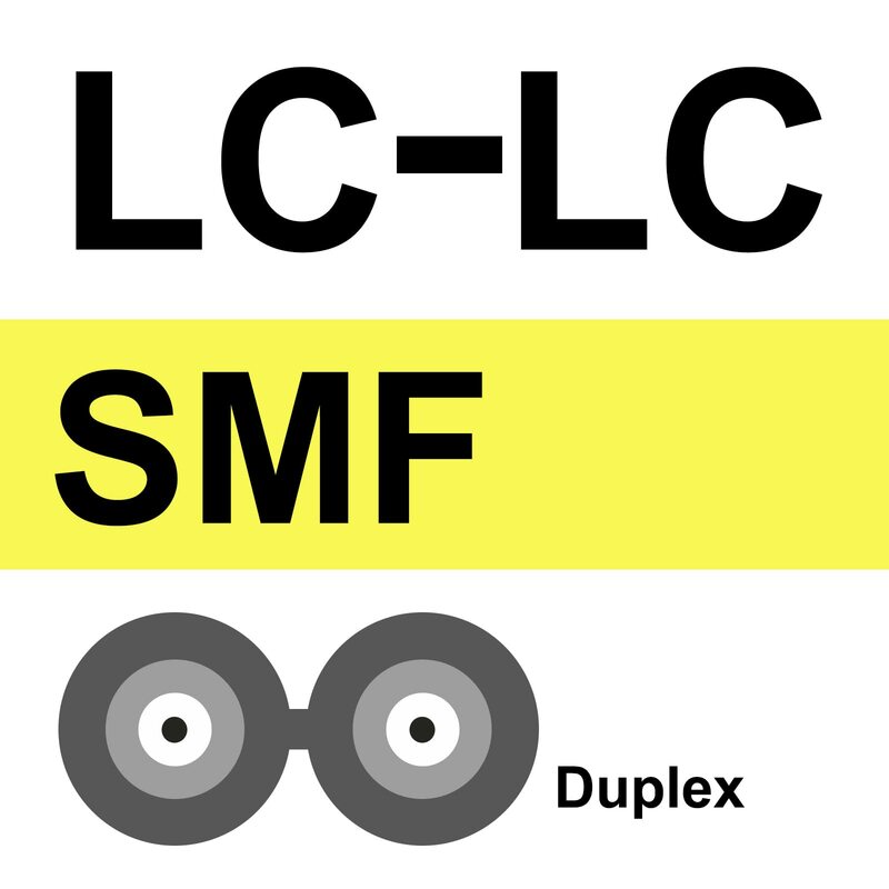 Os2 cabo de ligação lc para lc, cabo 9/125 lszh duplex para transceptor smf sfp (0.5 m)
