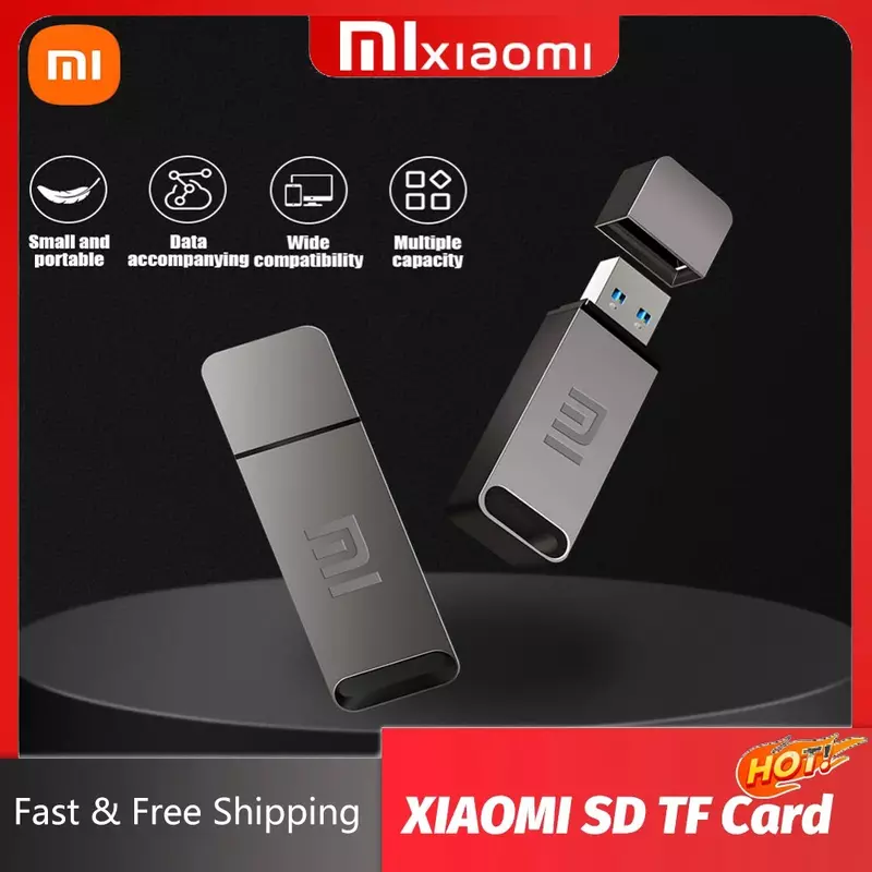 Новый супер мини металлический Usb флеш-накопитель XIAOMI с взаимной передачей, портативный USB-накопитель, 1024 ГБ, 512 ГБ, высокоскоростной Usb