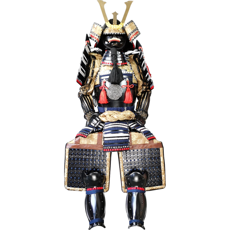 Armure de samouraï japonais Ooyoroi, en acier au carbone, général Miyamoto Musashi Warrior, casque avec boîte, support pour Cosplay portable
