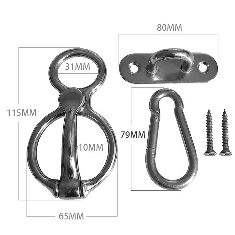 Brand New Of Horse Tie Ring Tie Ring Device Training Horse To Stand Safe Cross Rope Release Stainless Steel Material