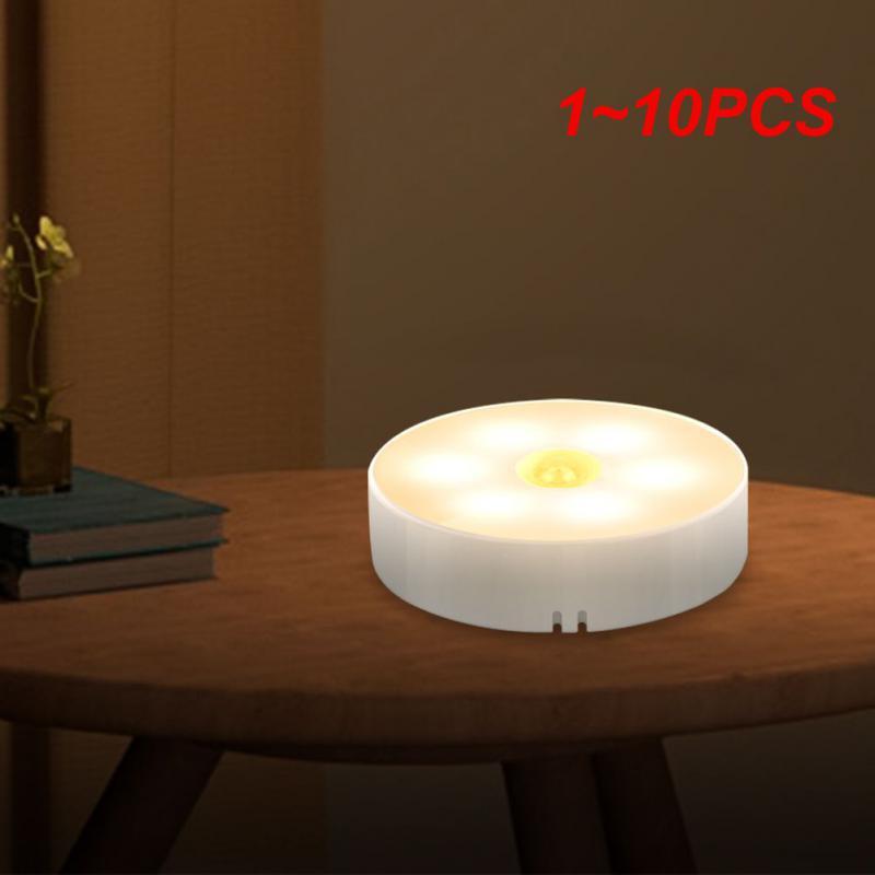 1 ~ 10 sztuk lampka nocna z czujnikiem ruchu inteligentny czujnik światła ciała USB ładowanie lampka nocna zastosowanie w sypialni do kuchni łazienka szafa
