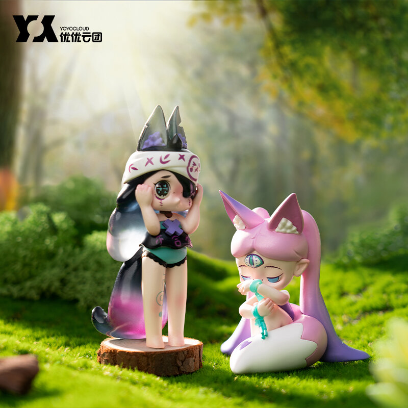 Fox Journey Wonderland Domain Blind Box sorpresa muñeca Regalo de Cumpleaños figuras de Anime caja sorpresa de acción bolsa ciega juguetes decoración del hogar