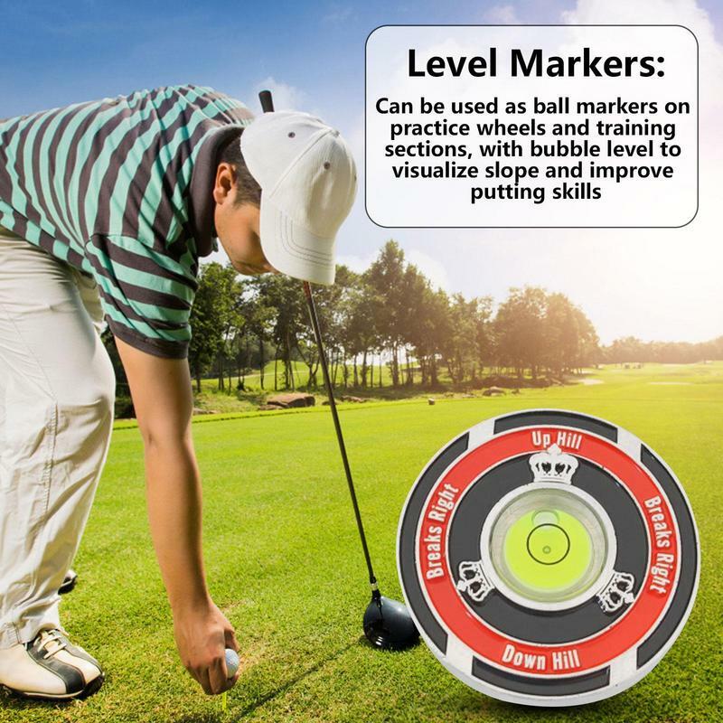 Golf Level Ball Marker Golf Ball Marker With High Precision Alignment Reader Tool 2 Sided Golf Ball Marker Tool Reading Golf
