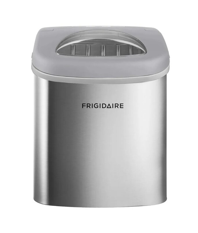 FRIGIDAIRE Compact Ice Maker, prata, 26 lb por dia, embalagem pode Vary, EFIC189-Silver