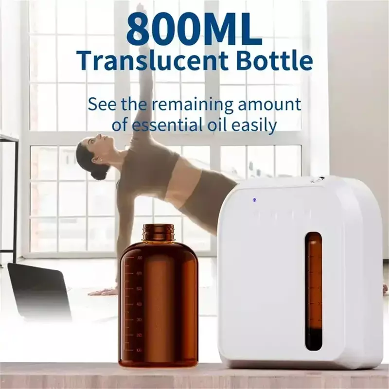 800ML penyebar aroma minyak esensial cerdas dengan kontrol Bluetooth mesin aromaterapi untuk Hotel lobi rumah semprotan otomatis