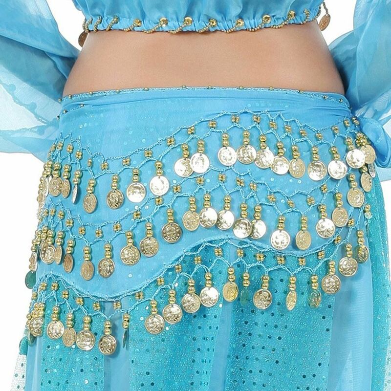 Тайский/индийский/Арабская танцевальная юбка для женщин, сексуальный набедренный платок для танца живота, пояс, танцевальная юбка, женские костюмы для выступлений с блестками и кисточками