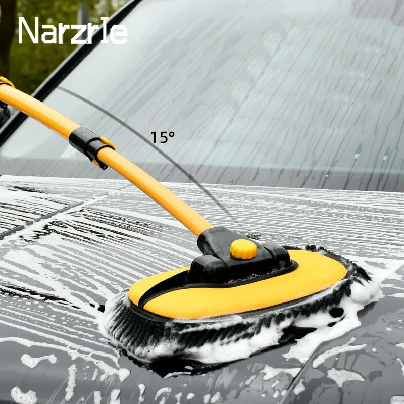 New Car Wash Mop spazzola per la pulizia telescopica manico lungo Mop per la pulizia barra piegata retrattile spazzola per autolavaggio strumenti per la pulizia dell'auto