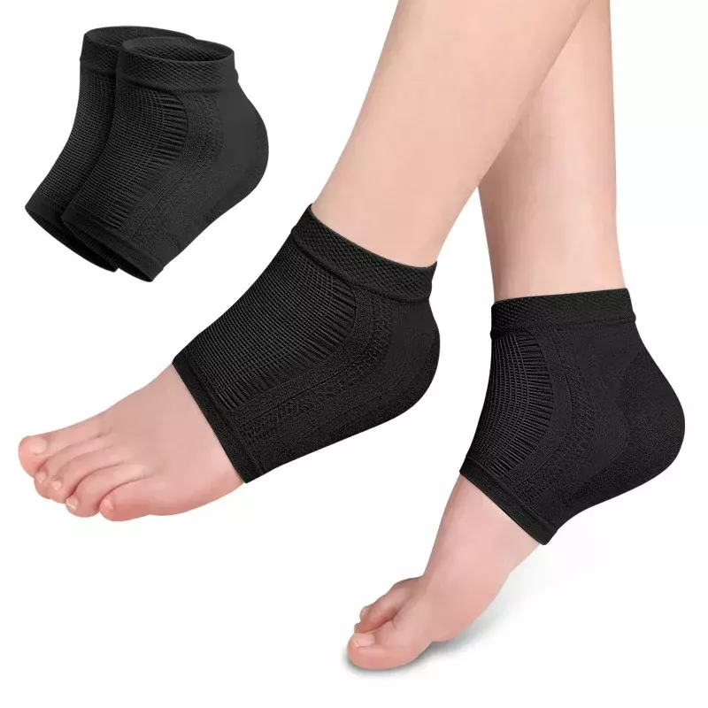 แผ่นเจลป้องกันส้นเท้าตาข่ายสำหรับถุงเท้าส้นเท้า plantar fasciitis รองรับเท้าดูแลผิวซ่อมแซมเบาะ