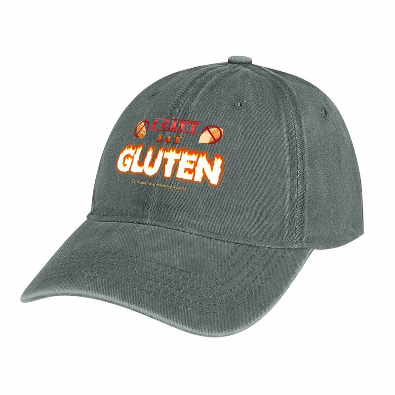 I can't eat gluten it makes my tummy hurt gluten intolerant celiac meme Cowboy Hat Dropshipping Horse Hat Luxury Woman Men's