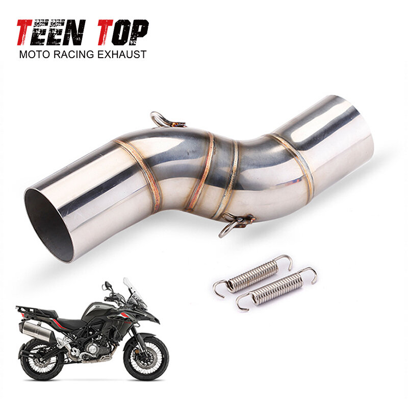 Silenciador do escape para benelli trk502x escape 2018 ~ 2021 ano 51mm de aço inoxidável da motocicleta pitbike escape tubo moto