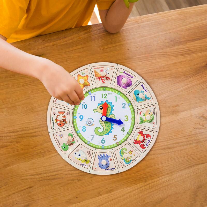 Learning Plaything Puzzle Montessori Toy Motor Skills Educational  Traffic Telling Clock Toy for Home School Supplies