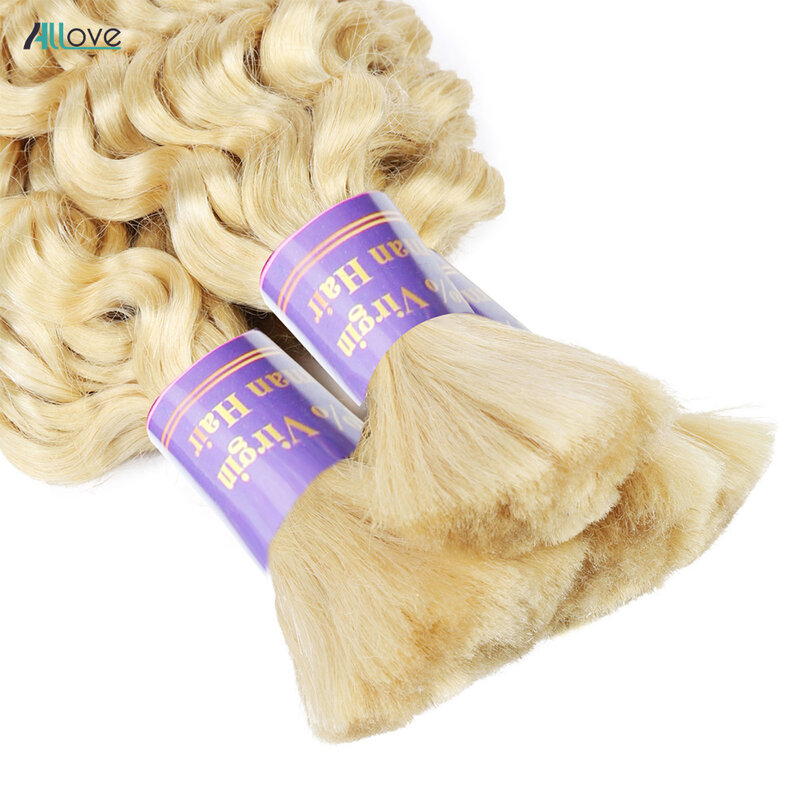 613 светлые волнистые объемные человеческие волосы для плетения, 100% Необработанные объемные человеческие волосы для наращивания, без уточка, человеческие волосы для плетения