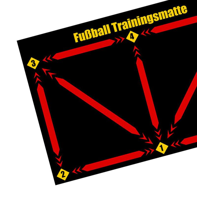 Football Footstep Training Mat,Footwork Mastery Mat,Non Slip Mat,Black Football