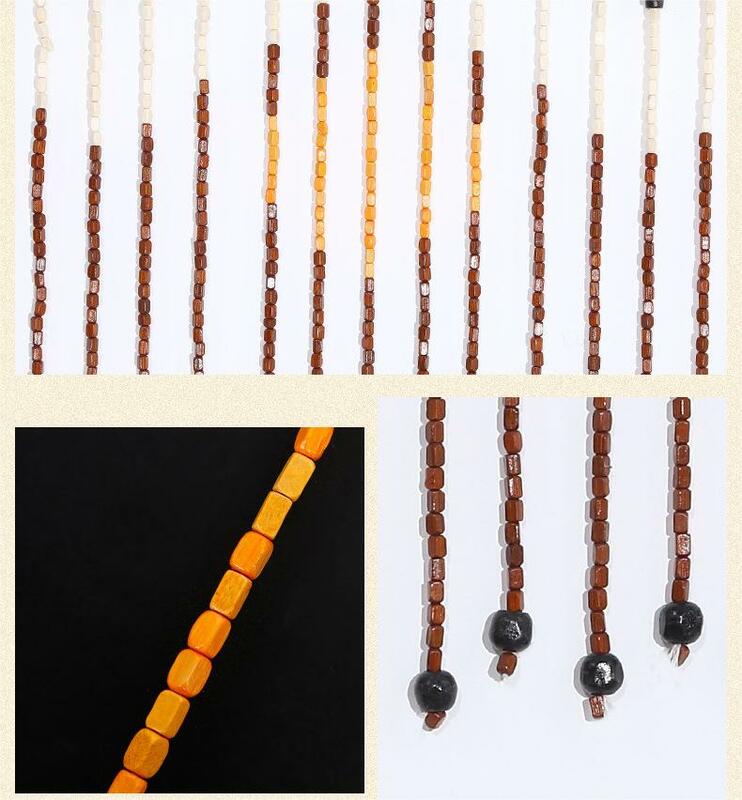 Handmade String Cortina para Banheiro e Quarto, Porta Divisória, Plum Blossom, Contas De Madeira De Bambu, Tipo Gancho, Home Decor, Onda
