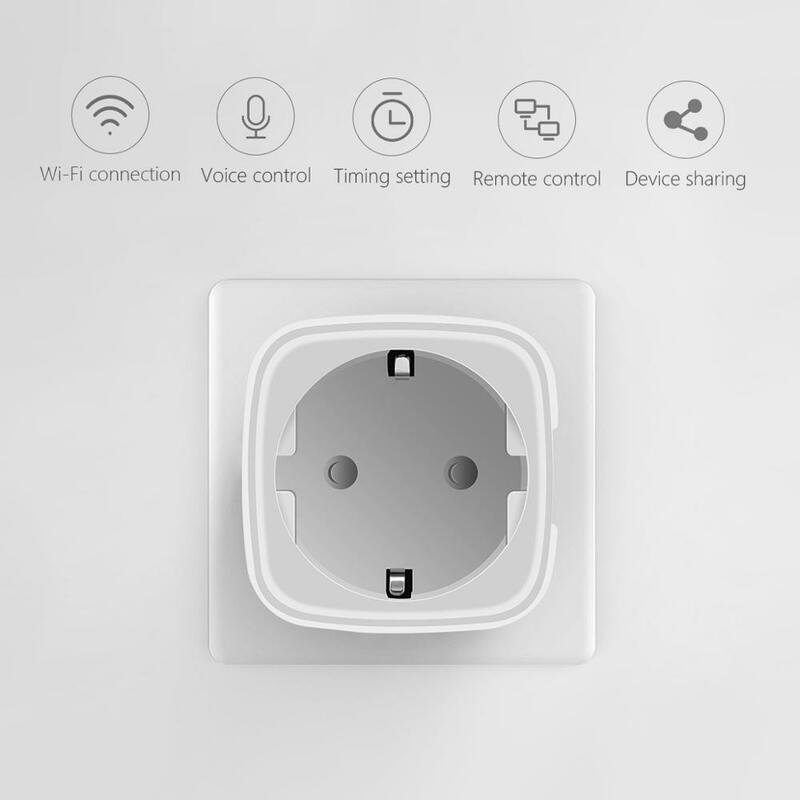 Enchufe inteligente con Wifi para el hogar, dispositivo de Control de lámpara con voz Siri, enchufe inalámbrico de 90-265V, enchufe de la UE, Apple Homekit