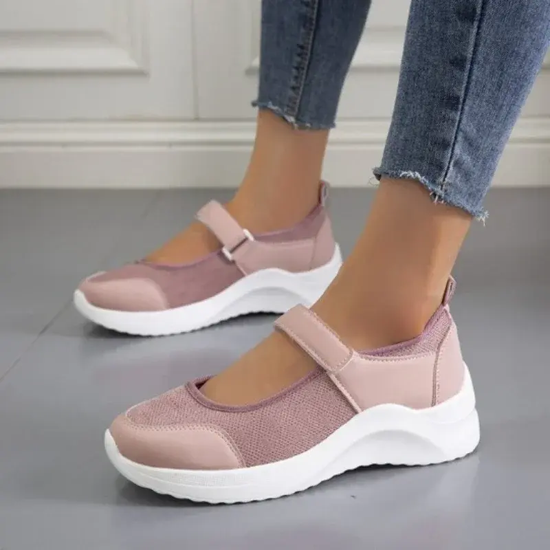 2024 Spring Summer New Fashion Women's Casual Shoes Platform Wedges Round Toe Pumps Female Large Size Sport Shoes Zaptos Mujer
