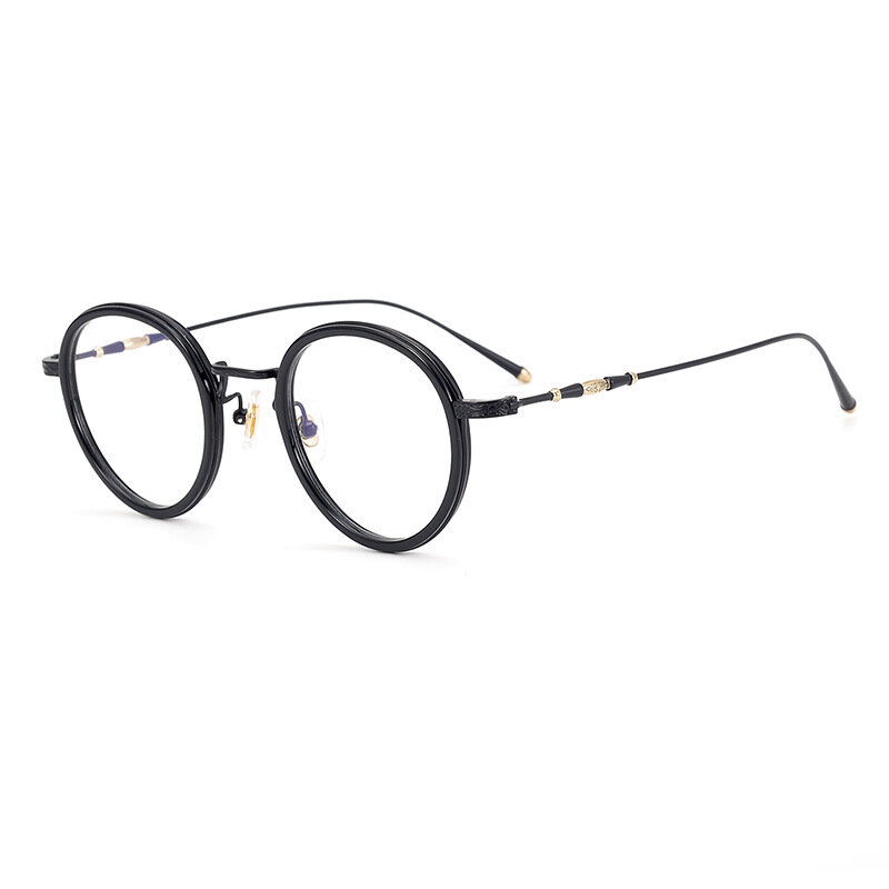 Luxe Titanium Brillen Frame Retro Acetaat Ronde Brillenbril Mannen Bijziendheid Brillen Frame Nieuwe Vrouwen Anti-Blauw Licht Bril Rlt5920