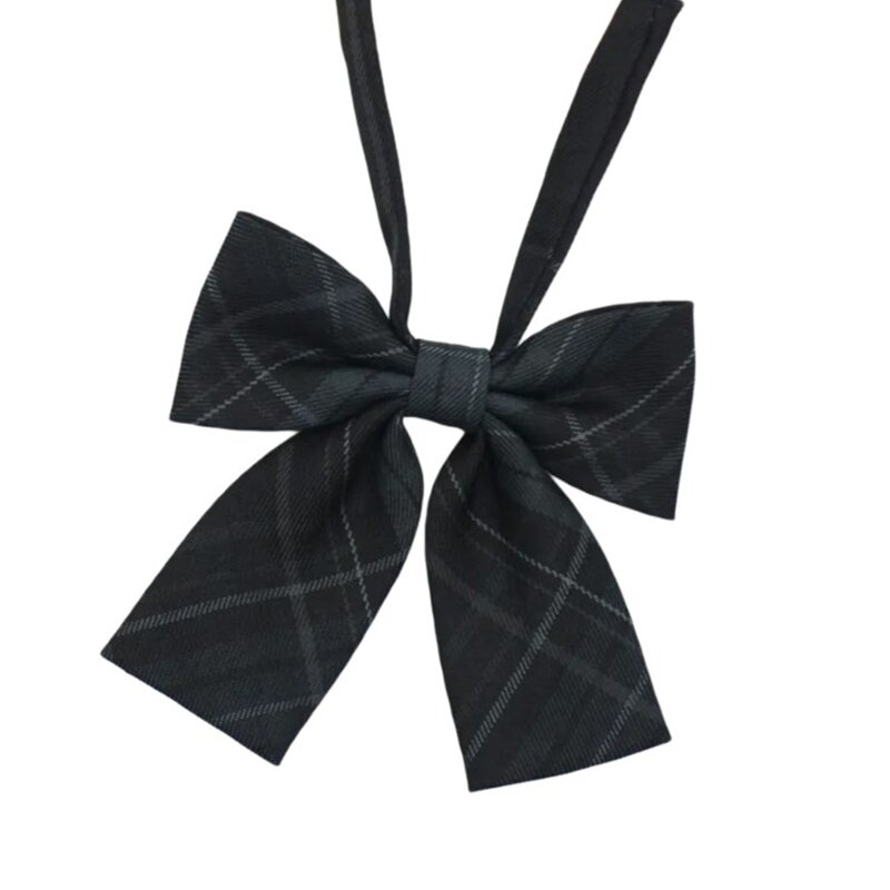 Checkered Pre-tied Bow Uniform Bow Tie Girls School Uniform Ties