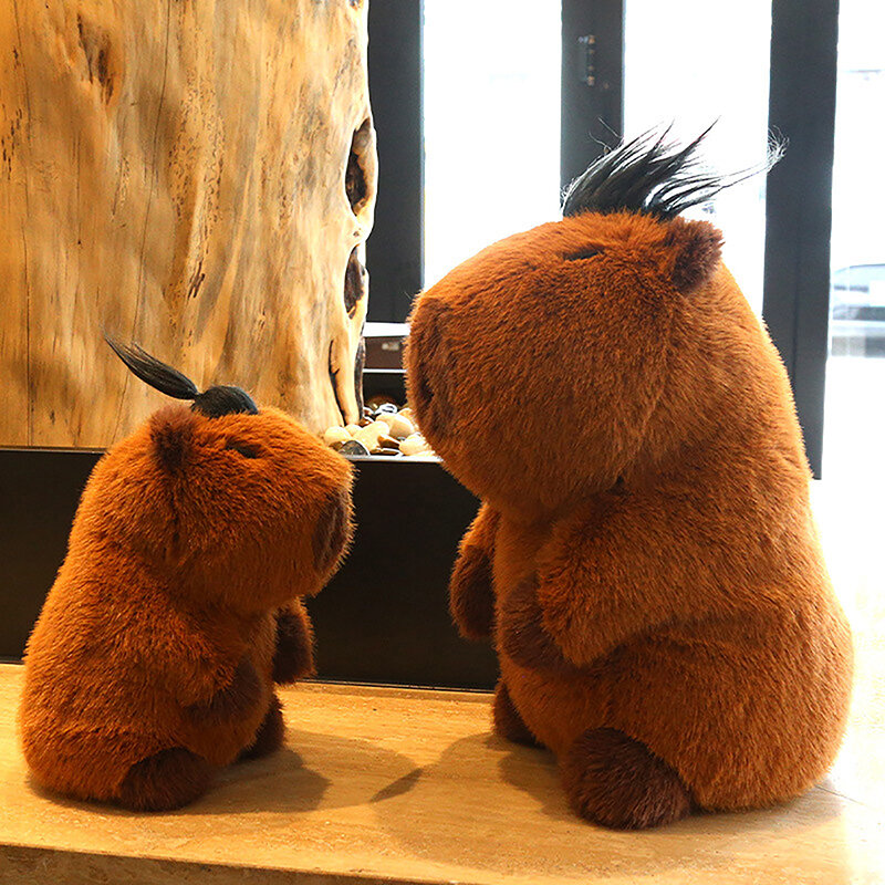 الإبداعية Kawaii Capybara أفخم لعبة ، محشوة الحيوان دمية ، لينة رقيق رمي وسادة للبنين والبنات ، هدايا عيد الميلاد