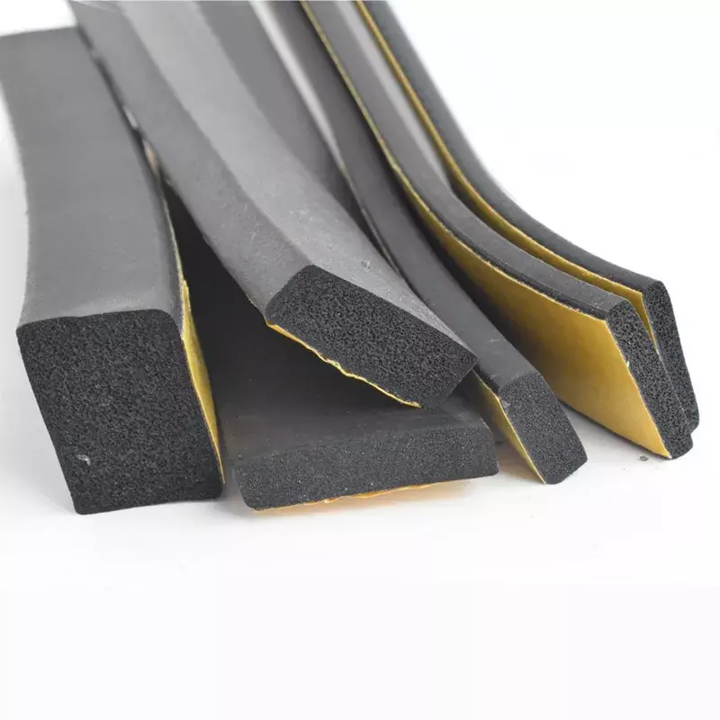 Самоклеящаяся резиновая лента, односторонняя клейкая черная вспененная прокладка для защиты от столкновений ЭВА, толщина 2-20 мм