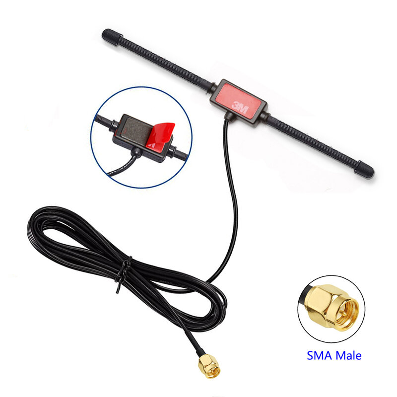 433MHz Antenna Adhesive Mount 10ft cable SMA Male for Smart Home Data Transmission DTU Model Walkie Talkie