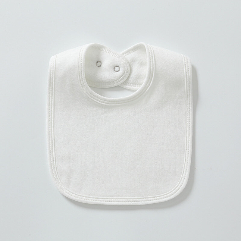 Bavoir épais imperméable en coton solide pour bébé, serviette de salive d'alimentation pour nouveau-né, bavoir doux pour enfant en bas âge, nouveau, hiver