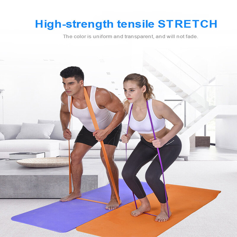 Resistance Bands 208cm Long Elastic Rubber Bands Resist Band For Home Gym Workout Expander Strength Trainning