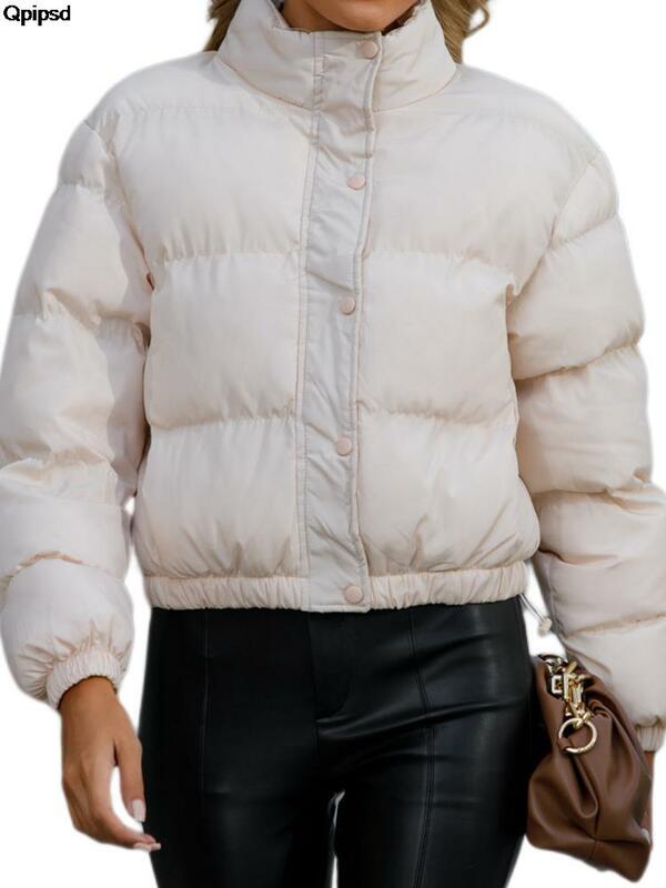 女性の冬のジャケット,無地,ショート,ストラップ,コート,ジャケット,女性のファッション,2023