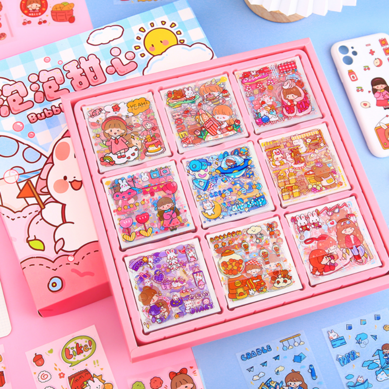 Mr. Paper-pegatinas impermeables de dibujos animados para niños, pegatinas Kawaii de 50 piezas, suministros de papelería Coreanos