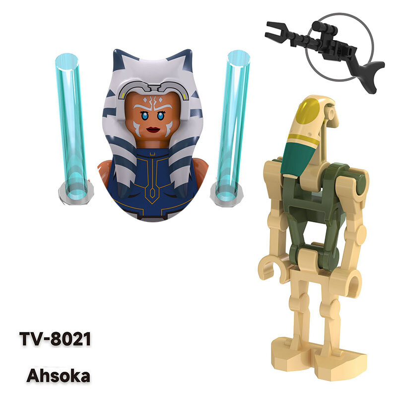 Blocos de construção Star Wars para menino, Mini Robot Figure Toy, Montagem de tijolos de boneca, presente de aniversário, TV6103