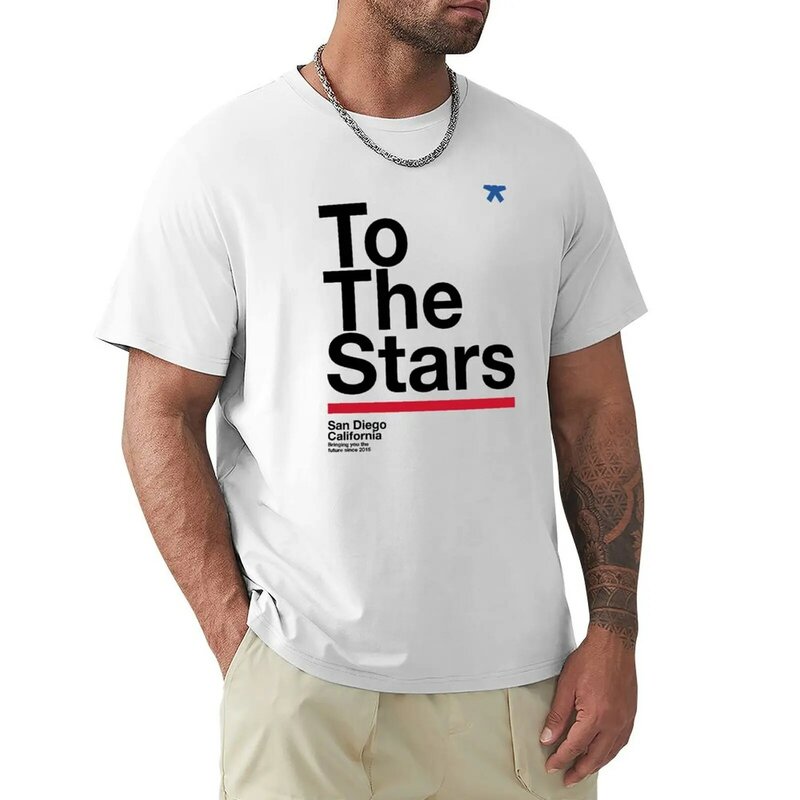 TTS - To The Stars kaus ukuran besar, kaus lengan pendek gaya Korea warna putih