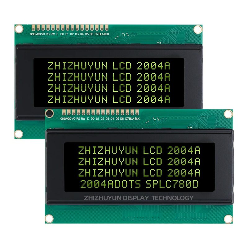 BTN-pantalla LCD de caracteres de película negra y fuente roja, módulo LCD de 5V/LCM, 2004A, suministro directo de fábrica