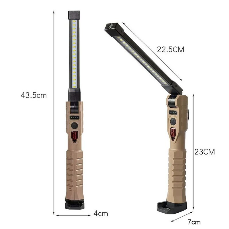 Multi-function Portable COB LED Flashlight 7 Lighting Modes Camping Torch Rechargeable Work Light Magnetic Lanterna Hanging Lamp