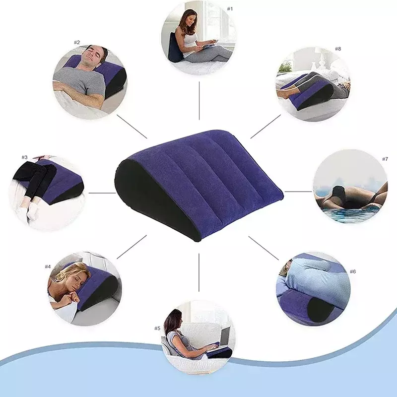 Multifunctional Pillow Toughage Inflatable Cushion Positions Support Air Cushion Triangular Pillow Exotic Night Bed Game Cushion