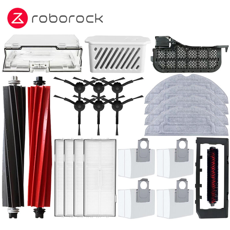 Запчасти для робота-пылесоса Roborock S8 S8 Pro Ultra S8 +, насадки с основными боковыми щетками для швабры, фильтры НЕРА, мешки для пыли, аксессуары