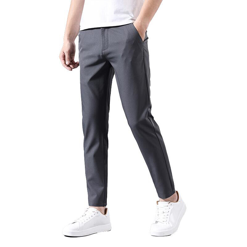 Męska 2022 nowa formalna odzież Casual spodnie codzienne uniwersalne Smart Casual Slim proste męskie oddychające spodnie do kostek mężczyzn 29-40