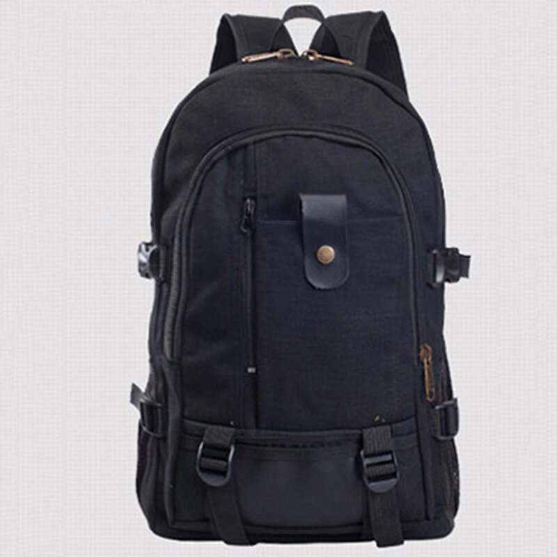 Canvas Backpack For Men Large-Capacity School Bag Explosion Solid Color Backpacks Fashion Casual Travel Sport Bag Backpack