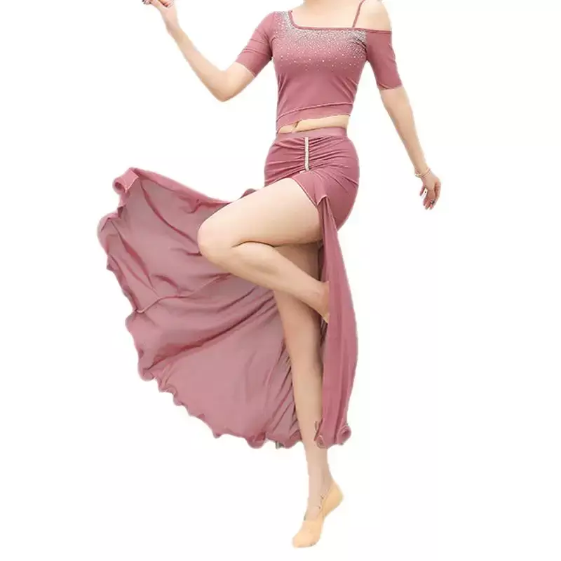 Zestaw do tańca brzucha żeński elegancka spódnica bogini orientalny na trening tańca garnitur dla kobiet taniec brzucha odzież sportowa