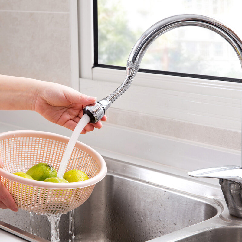 Boquilla de salida de agua de grifo extendido, Ahorrador de agua, filtro extensor de rociador de ducha extendido para cocina y hogar