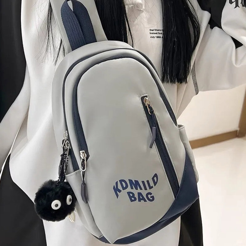 Bolso de pecho versión coreana para hombre y mujer, bolsa de hombro de alta calidad para viaje de ocio, ciclismo y pesca, novedad