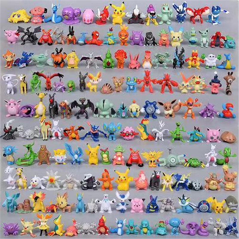 1-144 sztuk Pokemon pudełko prezent na boże narodzenie zabawki figurki akcji oryginalne Pikachu Anime rysunek Pokemon zabawki dla dzieci