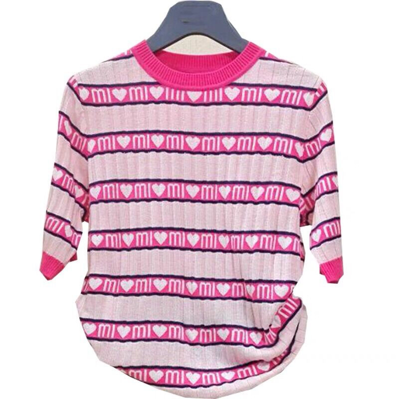 Cute Tops maglione estivo donna 2021 pullover larghi primavera cuore stampa maglione stile coreano abbigliamento o-collo street Style maglioni