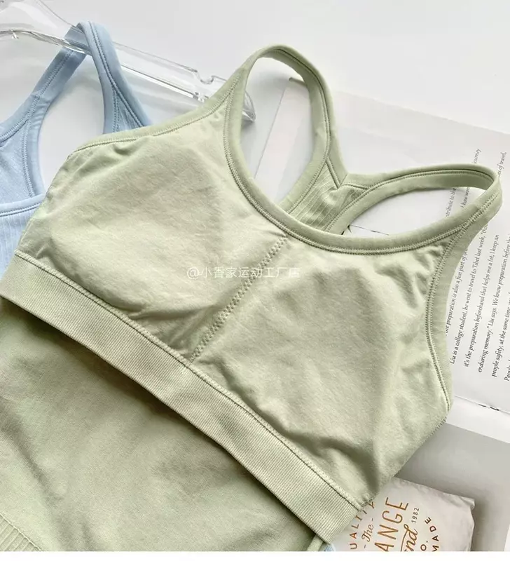 Lemon Women Yoga Sports Vest Shape Tank Top Running Gym Fitness Sleeveless Spring and Summer Bra with Chest Pad Underwear