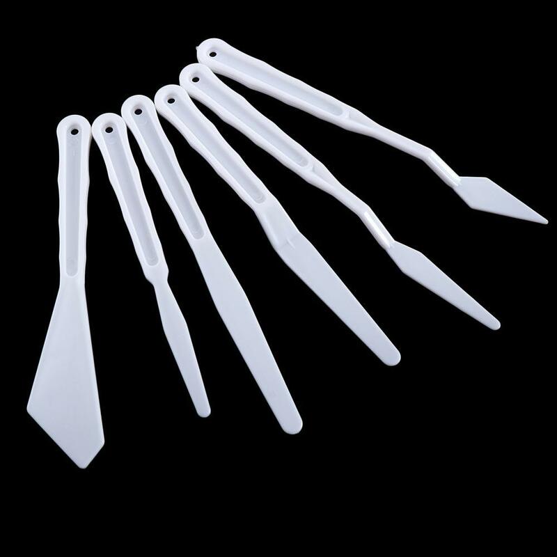 DIY Crafts Oil Acrylic Painting Flexible Different Styles Plastic Painting Spatula Palette Knives Art Tools