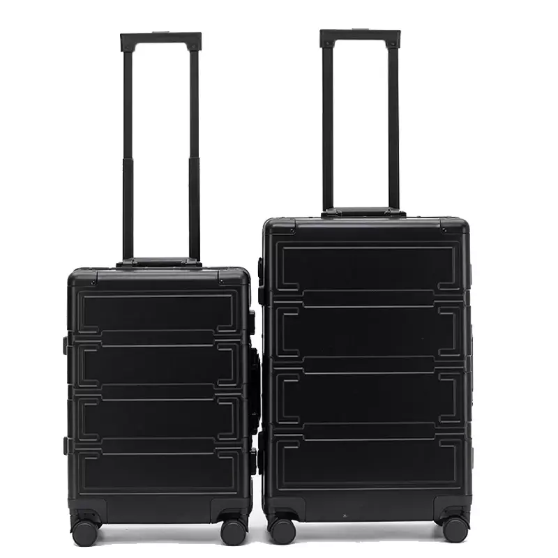 20/24/26/28 Zoll Business Silber Farbe Roll gepäck hochwertige Aluminium Trolley Koffer tragen Koffer auf stummen Rädern